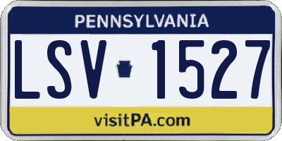 PA license plate LSV1527