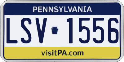 PA license plate LSV1556