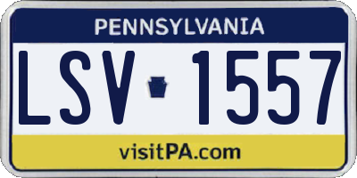 PA license plate LSV1557