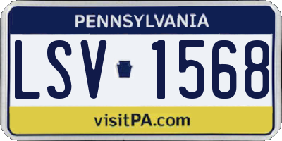 PA license plate LSV1568