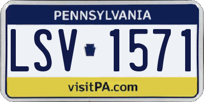 PA license plate LSV1571