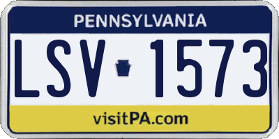 PA license plate LSV1573