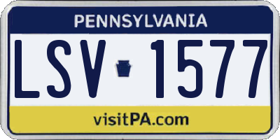PA license plate LSV1577