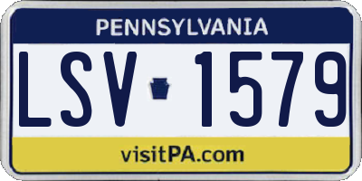 PA license plate LSV1579