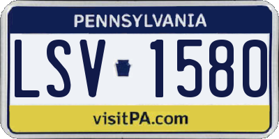 PA license plate LSV1580