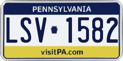 PA license plate LSV1582