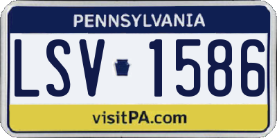PA license plate LSV1586