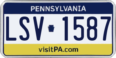 PA license plate LSV1587