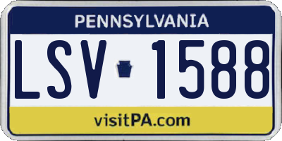 PA license plate LSV1588