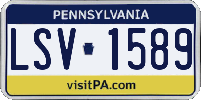 PA license plate LSV1589