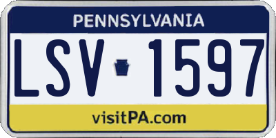 PA license plate LSV1597