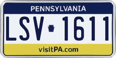 PA license plate LSV1611