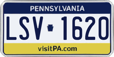 PA license plate LSV1620