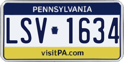 PA license plate LSV1634