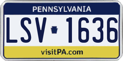 PA license plate LSV1636