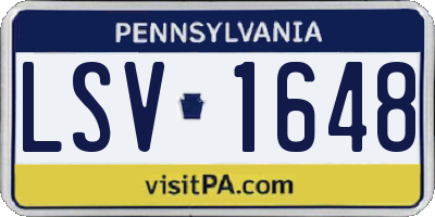 PA license plate LSV1648