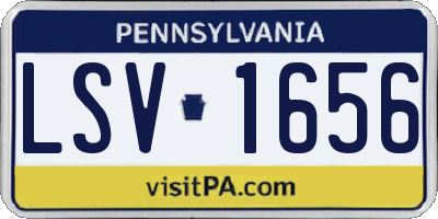 PA license plate LSV1656