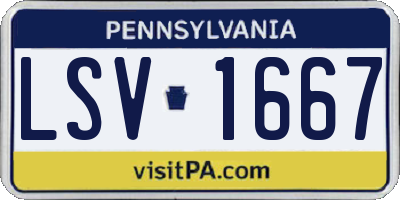 PA license plate LSV1667