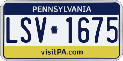 PA license plate LSV1675