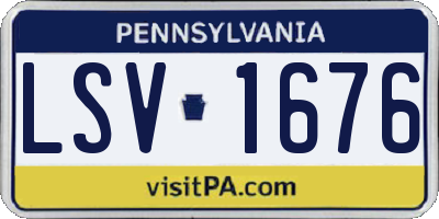 PA license plate LSV1676