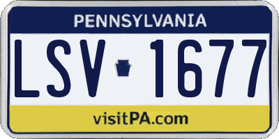 PA license plate LSV1677