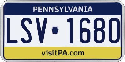 PA license plate LSV1680