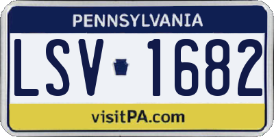 PA license plate LSV1682