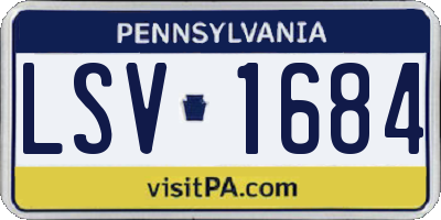 PA license plate LSV1684