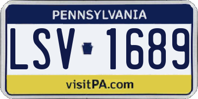 PA license plate LSV1689