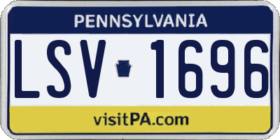 PA license plate LSV1696