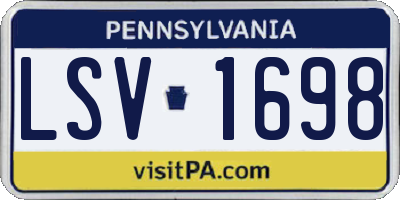 PA license plate LSV1698