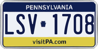 PA license plate LSV1708