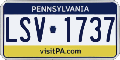 PA license plate LSV1737
