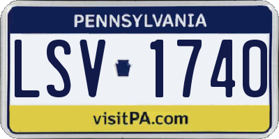 PA license plate LSV1740