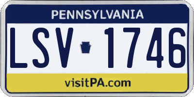 PA license plate LSV1746