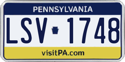 PA license plate LSV1748