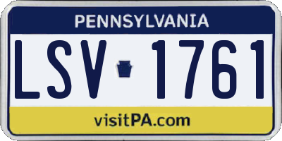 PA license plate LSV1761