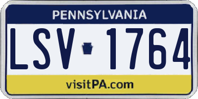 PA license plate LSV1764