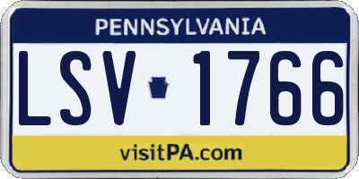 PA license plate LSV1766