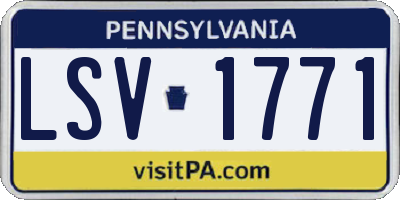 PA license plate LSV1771