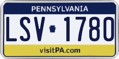 PA license plate LSV1780