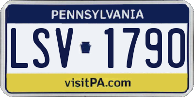 PA license plate LSV1790