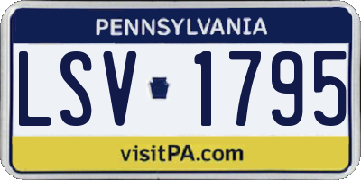 PA license plate LSV1795