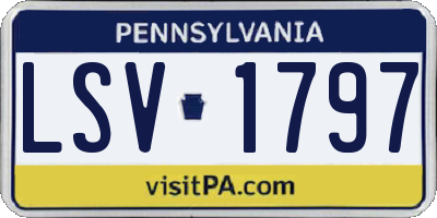 PA license plate LSV1797