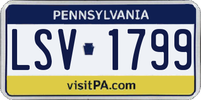 PA license plate LSV1799