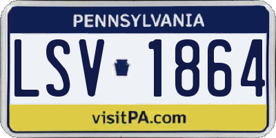 PA license plate LSV1864