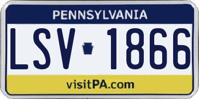 PA license plate LSV1866