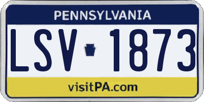 PA license plate LSV1873