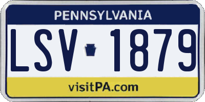 PA license plate LSV1879