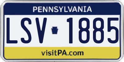 PA license plate LSV1885